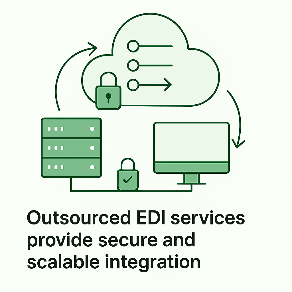 Outsourced EDI services provide secure and scalable integration.