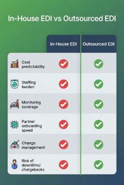 Comparison of in-house EDI versus outsourced EDI cost and risk