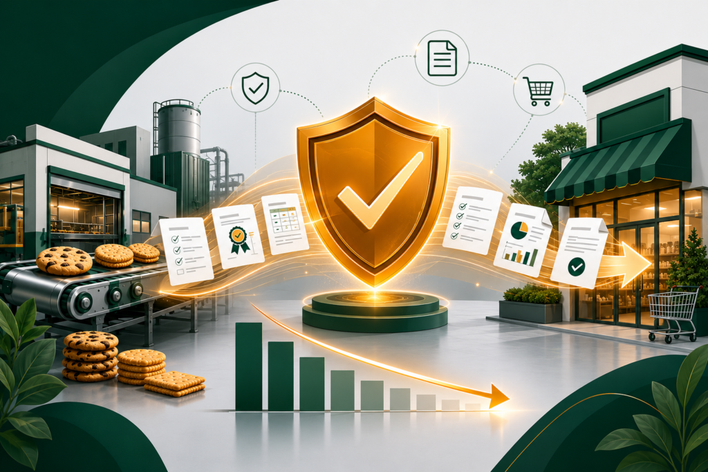 Shield protecting EDI document flow between a bakery manufacturer and retailers as chargebacks decline